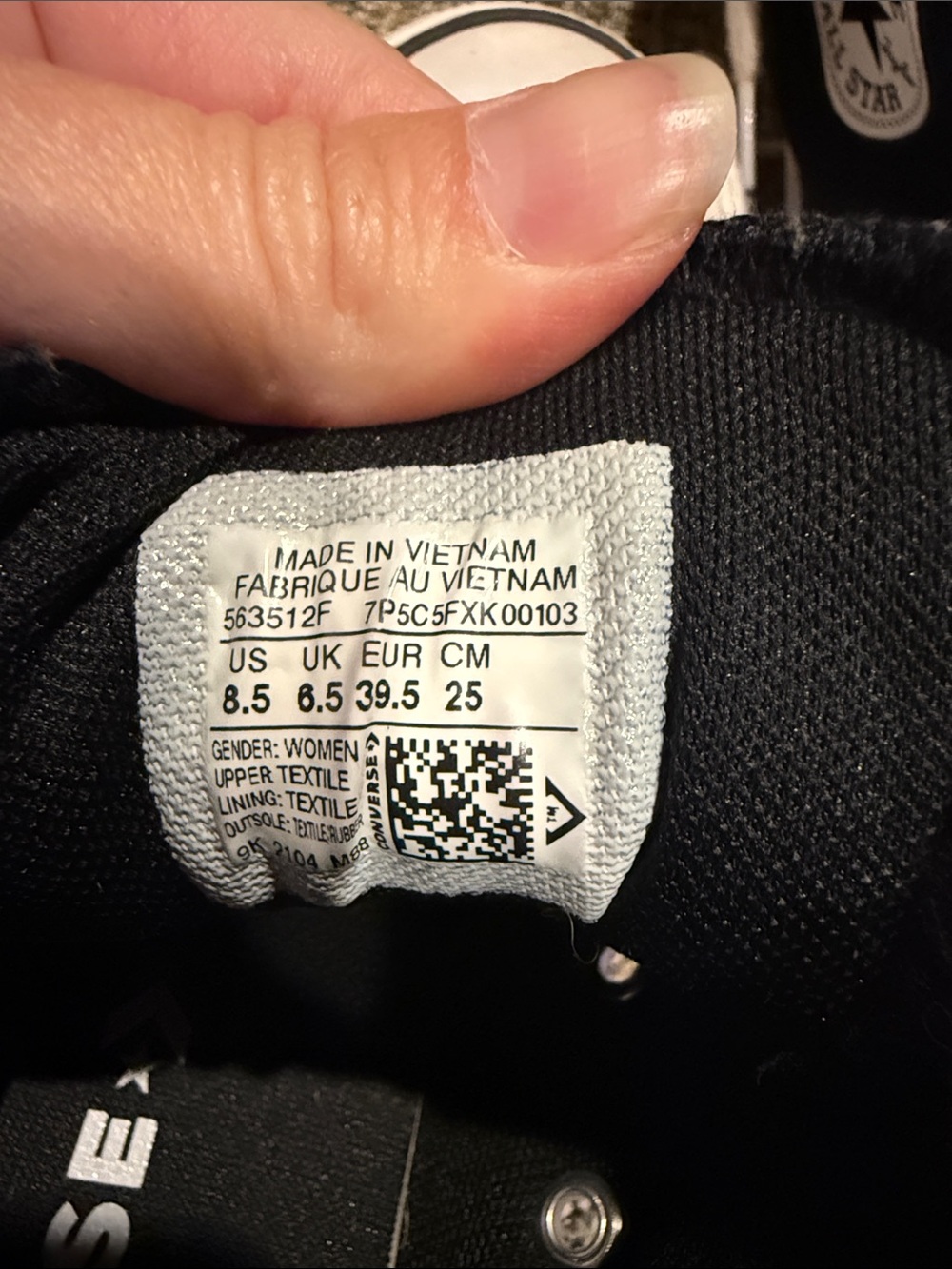 Converse Black and White Low-Top Canvas Sneakers - Picture 2 of 2